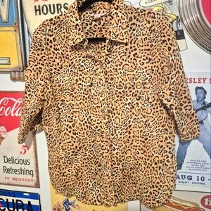 Cheetah print blouse
